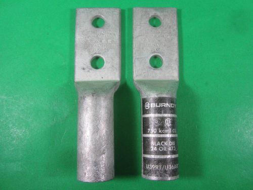 Burndy 2 Hole Lug 750MCM -- YA-2N, YA39-2N -- (Lot of 2) New