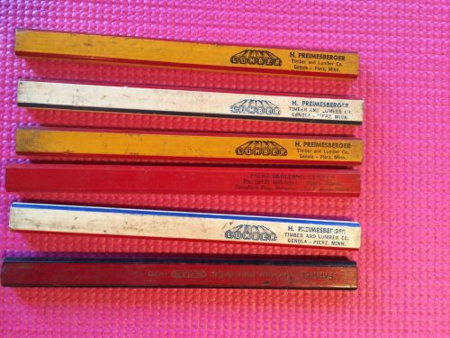 VINTAGE CARPENTER PENCILS - six of them