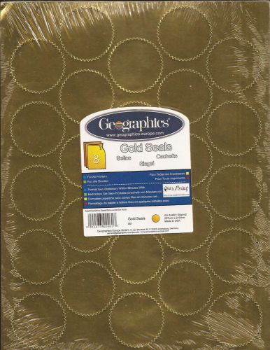Geographics Gold Seals 8 sheets x 25 pieces