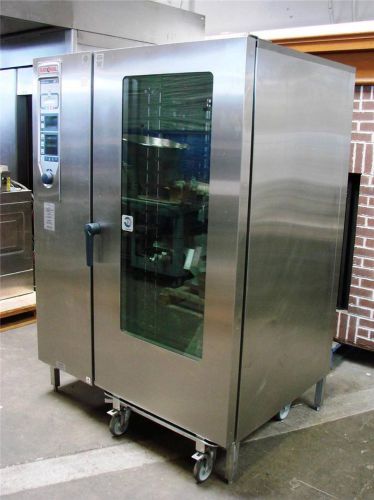 Rational cpc202g climaplus gas combination combi oven with roll in rack for sale