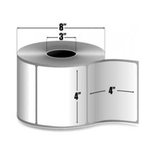 4 x 4 Direct Thermal White Labels 3&#034; Core 4 Rolls of 1,500 Labels - 6,000 Total