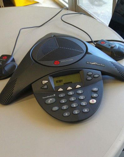 POLYCOM SOUNDSTATION 2 w/ EXTENSION MICS &amp; POWER ADAPTER