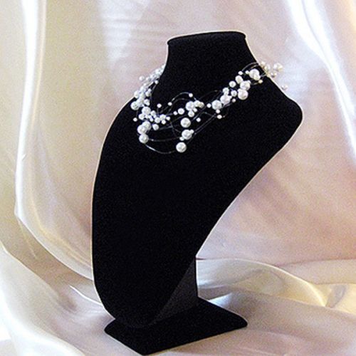 9.8&#034; black velvet necklace jewelry display choker bust for sale