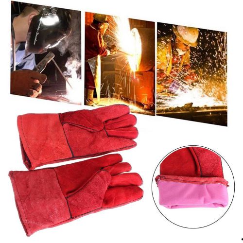 1 pair WELDERS Welding Glove Arc Tig Mig Welding leather work gloves 12 inches