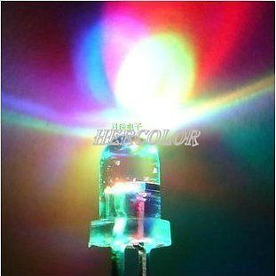 100 Pcs 5mm RGB LED Light Emitting Diodes Rainbow-colored Brand New