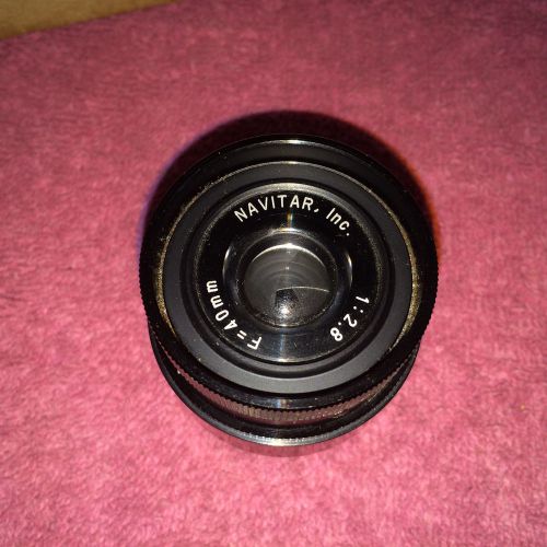 **EXCELLENT** NAVITAR 40 mm TELEVISION LENS F=40mm  1:2.8  TV LENS