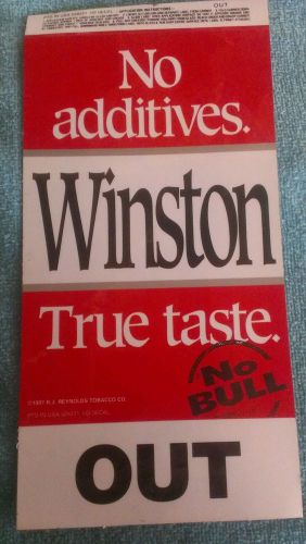 retail promo door sticker ~ WINSTON TRUE TASTE - 2 Sided