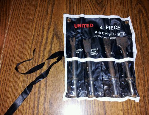 United 4 Piece Air Chisel Set