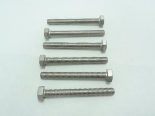 136171 New-No Box, Cryovac 70220208182H Lot-6 Hex Bolts M8-1.25 Thread Size