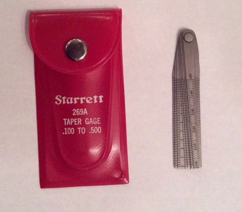 STARRETT Taper Gages - Model: 269A Measuring Range: .100&#034;~ .500&#034; Length:2-1/2&#034;