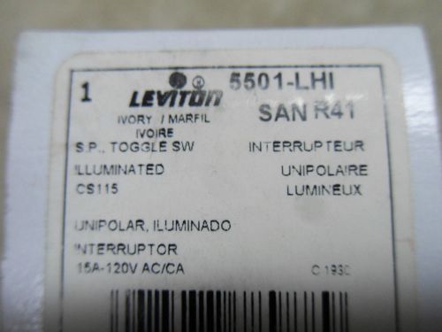 (U2-4) 1 NIB LEVITON 5501-LHI HEAVY DUTY GROUNDING SWITCH