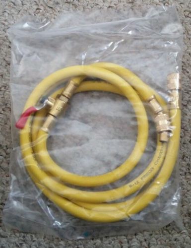 R-12 freon charging hose 2500psi burst 500psi max 72&#034; w/shut off valve for sale