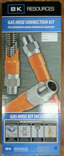 Commercial Kitchen Gas Hose Line Safety System Kit 48&#034; x 3/4&#034; BKG-GHC-7548-SCK3