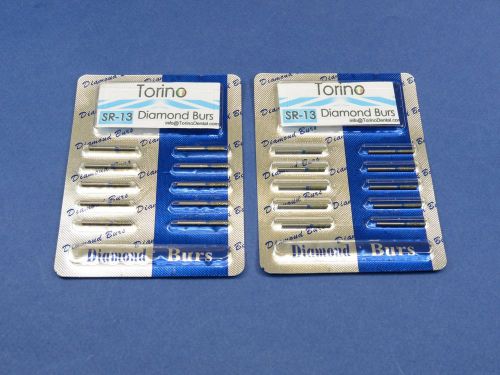 Dental Lab Diamond Burs Conical Trunk SR-13 FG Kit /2 Pack 20 Pcs TORINO Jewelry