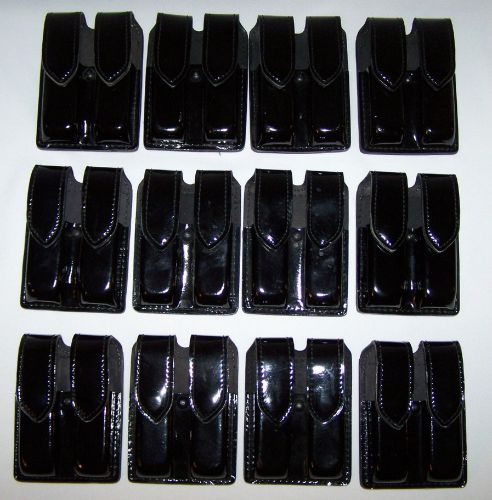 Lot of 12 Safariland 77 Double Magazine Pouches S&amp;W 59 Beretta 92 High Gloss #2