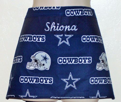 6781 Hand Made waitress half APRON,3 pockets  NFL COWBOYS personalized