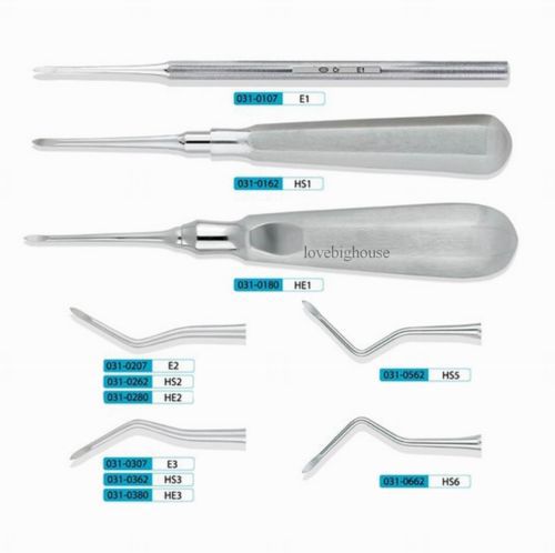 10Pcs KangQiao Dental Instrument Apical Elevator E3(eight-angle handle)