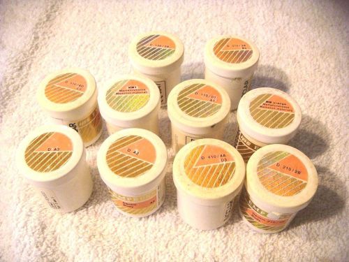 LOT OF IVOCLAR IPS EMPRESS PORCELAIN POWDER - 10 BOTTLES 20 GRAM SIZE