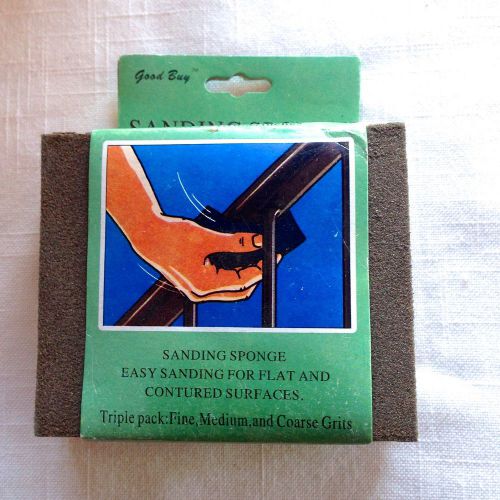 Good Buy Triple Pack Fine Medium Coarse Grit Sanding Wet Dry Sponges