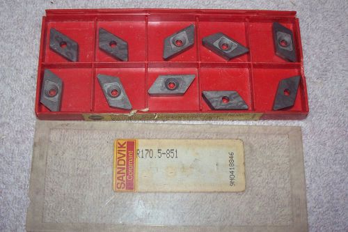 SANDVIK    CARBIDE  INSERTS      R170.5-851      PACK OF 10