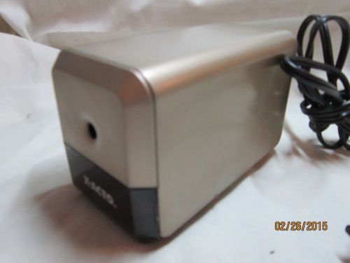 Vintage Desktop Model 18 X-ACTO Electric Pencil Sharpener Silvertone