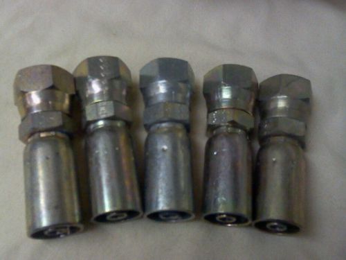 Lot of 5 EATON WEATHERHEAD 06U-610 3/8&#034; Tube ID Coll O Crimp Female Swivel