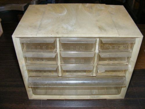 Vtg Akro-Mils 10 Drawer Sewing Craft Small Parts Storage Cabinet Organizer #4