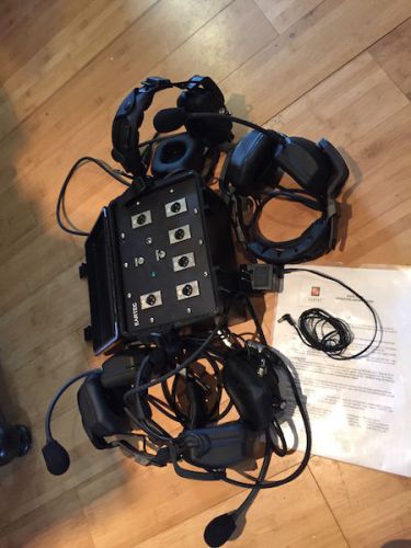 Eartec four-person wired intercom system with dual-sided headsets for sale