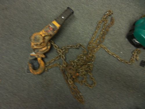 Harrington 1-1/2 ton chain hoist l5lb015-20   20 ft lift for sale