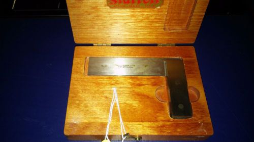 STARRETT 3 INCH MACHINIST SQUARE MODEL No. 20 + wooden case