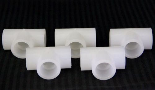 Lot Of 5 High Purity PVDF  Tee – 25 mm (3/4”) PN 16