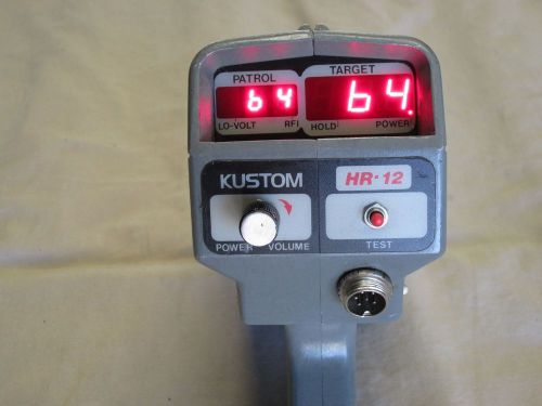 KUSTOM SIGNALS HR-12 POLICE RADAR GUN...MOV/STA...NICE!   GUARANTEE.