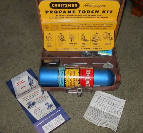 VINTAGE 1976 CRAFTSMAN PROPANE TORCH KIT ORIG BOX AND PAPERWORK