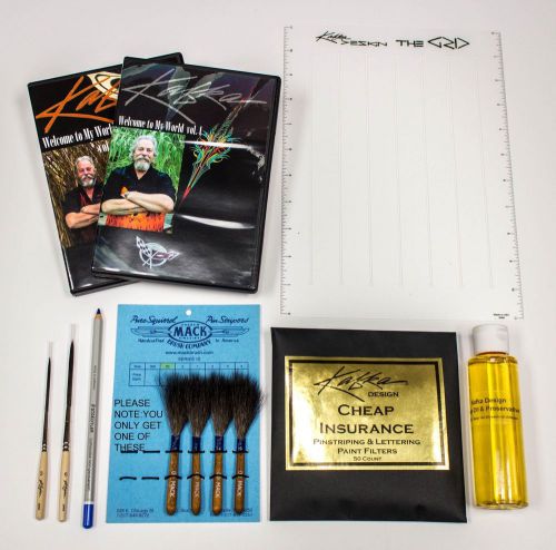 Steve kafka pinstriping kit / kafka scrolling &amp; mack sword striping brush for sale