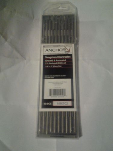 Anchor Brand 2% Grey Tip Ceriated Tungsten 1/8&#034; x 7&#034; 10 pack