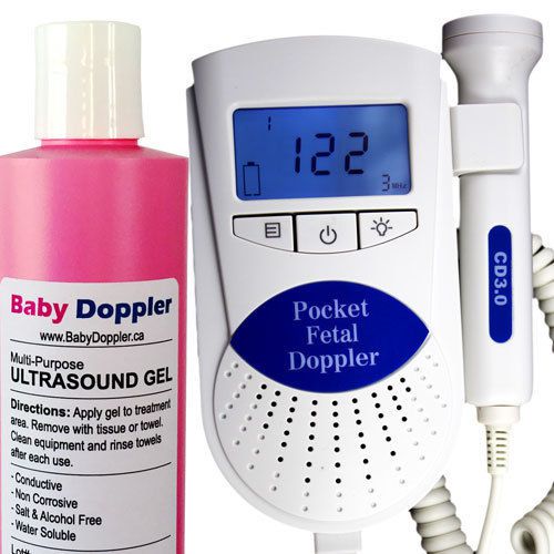 Brand New Sonoline B Fetal Doppler, 3-MHz, Backlight LCD Screen + Ultrasound Gel