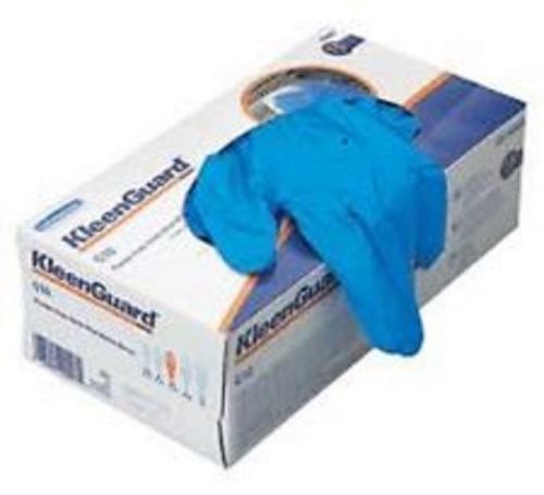 Kimberly clark kleenguard g10 nitrile gloves box 200 size 7 medium arctic blue for sale