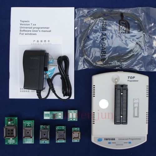 TOP3100 USB Universal Programmer BOIS EPROM Flash MCU PIC STC SST 93/24/25 SPI