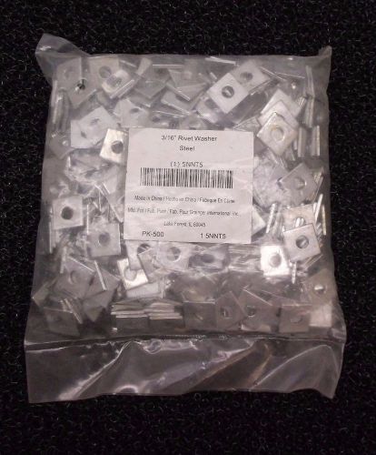 Square Rivet Washer Steel/Zinc 3/16&#034; x 1/2&#034; Pk 500 (E29S)