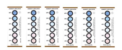 HUMIDITY INDICATOR 10-60% 6 SPOTS - ALL PURPOSE  CARDS