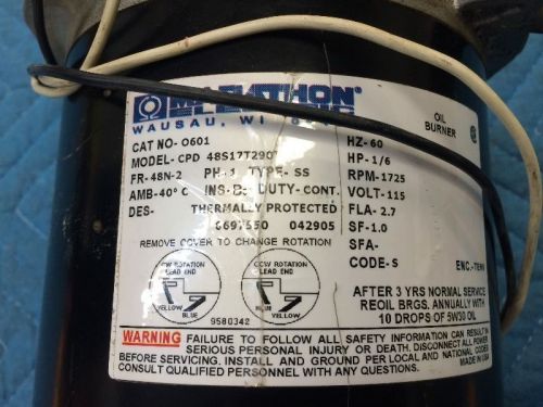 Marathon electric 48s17t290t p 0600 oil burner ph1 motor new old stock for sale