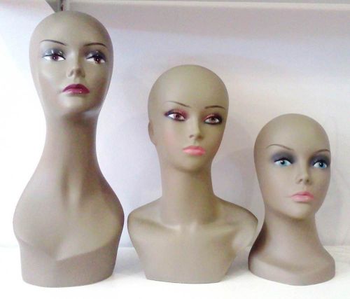 Mannequin heads - lot of 5 - Female African-American - Wig or Hat Displays