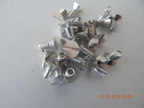 ALUMINUM FLAT HEAD SLOTTED MACHINE SCREW.  10/24 x 3/8&#034; .  50 PCS.  NEW