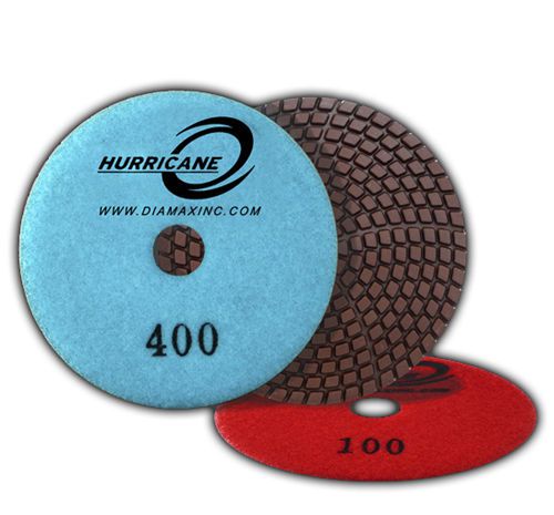 4&#034; Hurricane Wet Diamond Polishing Pads - Black Buff