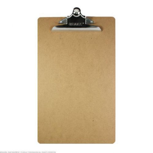 BAZIC Legal Size Hardboard Clipboard with Sturdy Spring Clip 24Pcs 1804-24