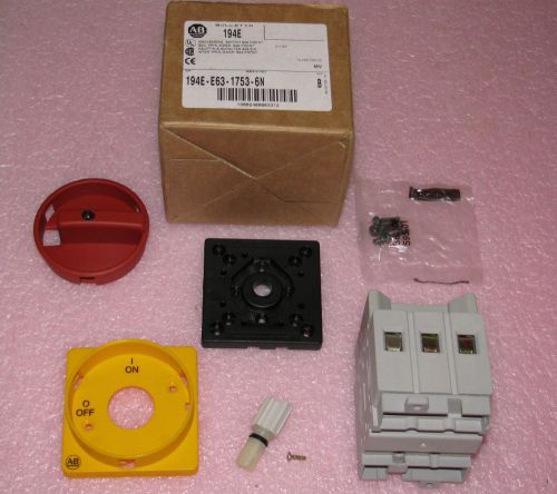 AB 194E-E63-1753-6N 63-Amp 3-Pole 480vac Disconnect Switch New Surplus