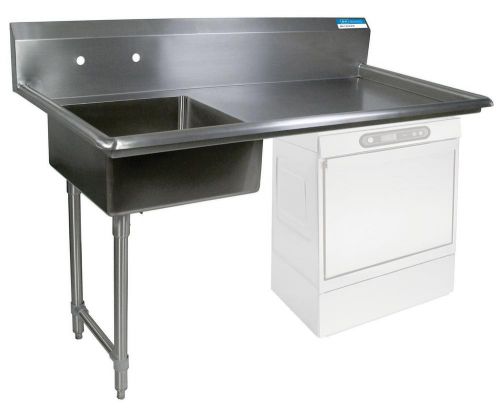 Bk resources 50&#034; undercounter soiled dishtable left side w/ s/s legs - bkucdt-50 for sale