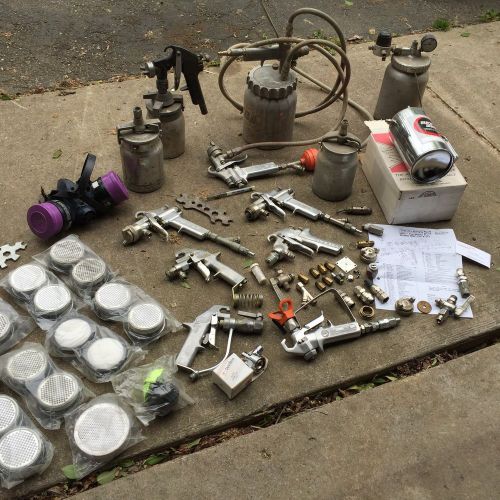 Devilbiss Paint Sprayer Gun Lot Can Sprayer Parts Pieces Paint Graco Cartridge