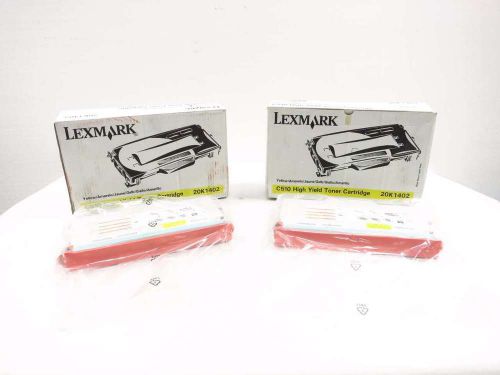 LOT 2 NEW LEXMARK 20K1402 GENUINE C510 HIGH YIELD YELLOW TONER CARTRIDGE D525004