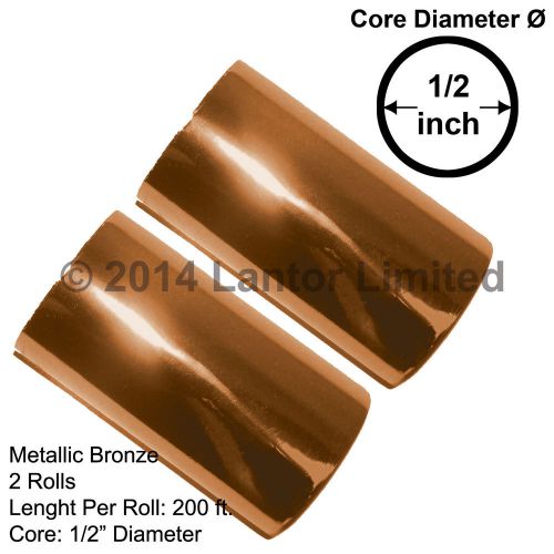 Hot Stamping Foil Metallic Bronze KINGSLEY 3&#034; 400&#039;ft 2 x 200 ft #BW88-990E-S2#